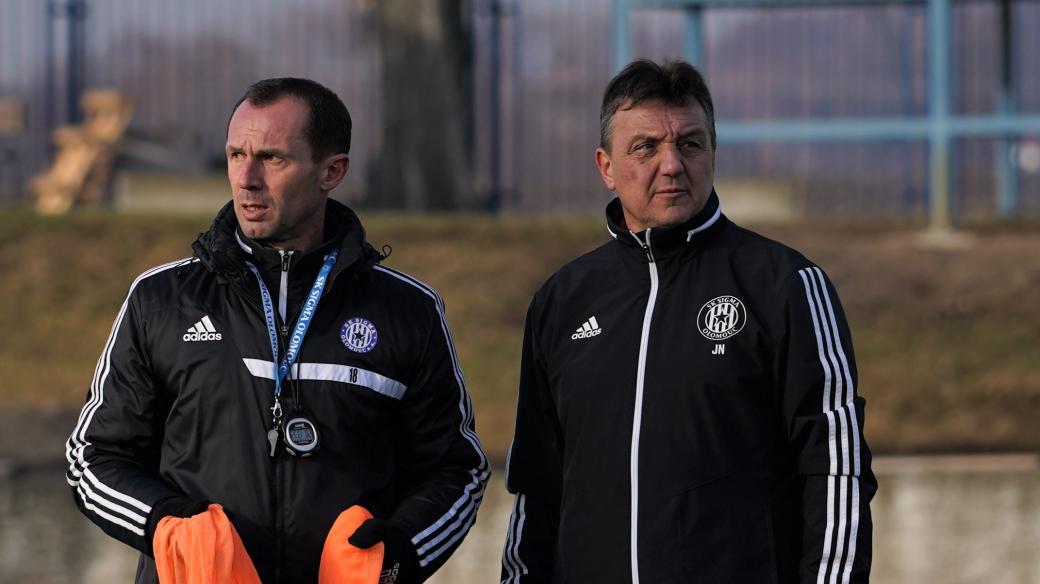Radoslav Látal a Jiří Neček v tréninku Sigmy