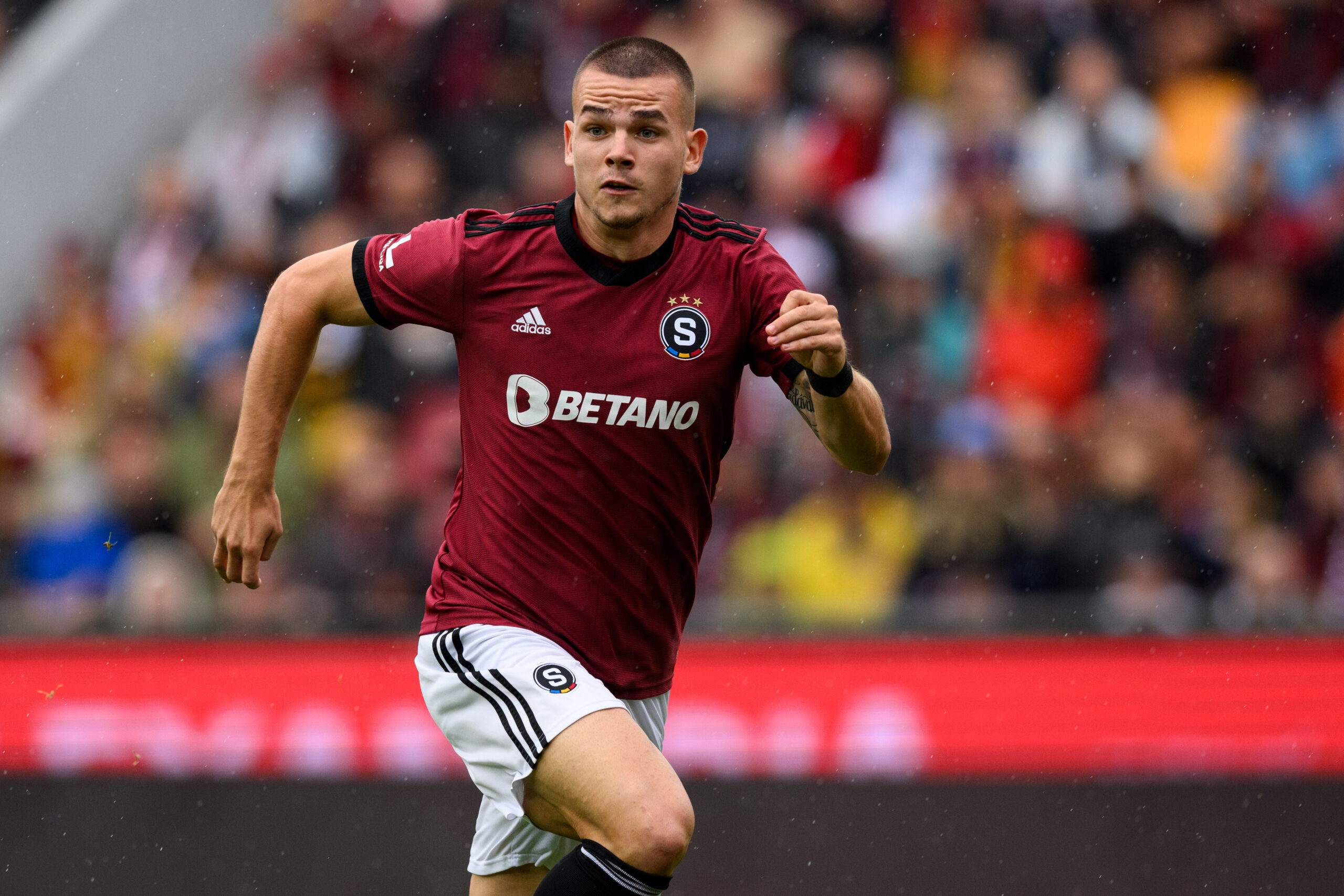 Václav Sejk ze Sparty Praha během utkání 3. kola Fortuna ligy, AC Sparta Praha – FK Pardubice, hrané 5. srpna 2023 v Praze.