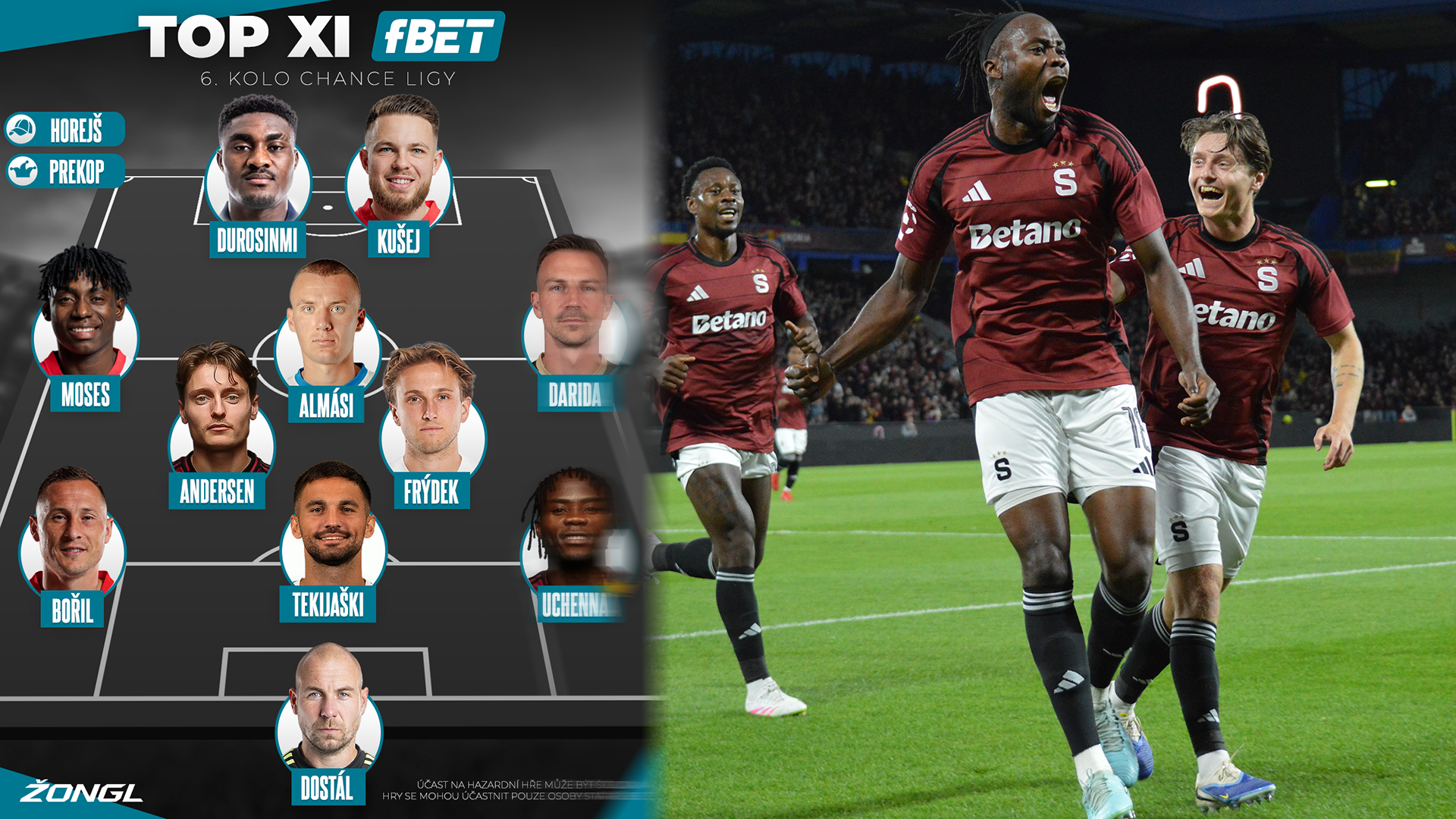 fBET top XI. CHL 6. kolo: Brankář outsidera, debutový střelec obránce nebo hvězdný navrátilec