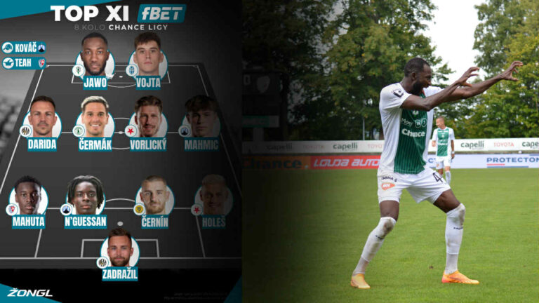 fBET TOP XI. CHL 8. kolo – Mág v bráně Zadražil, střelci Jablonce a Boleslavi nebo slávistický hrdina