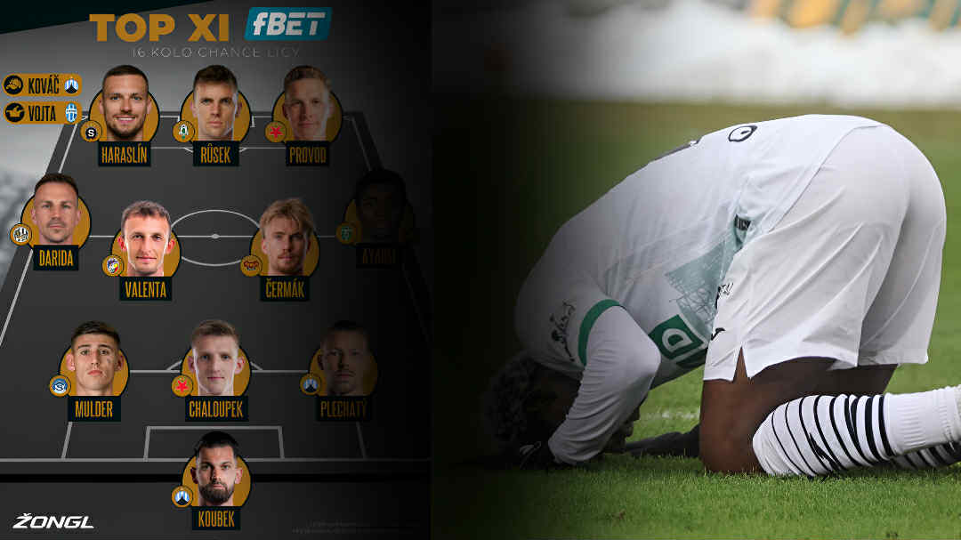 fBET TOP XI. CHL 16. kolo – hattrickový Ayaosi, stoupající Chaloupek nebo nepostradatelní Haraslín a Darida